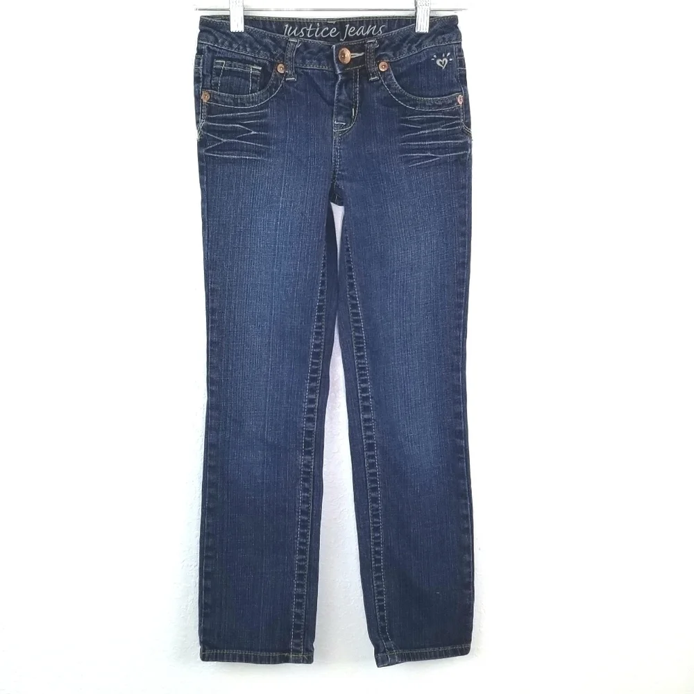 JUSTICE Straight Leg Jeans, size 10R